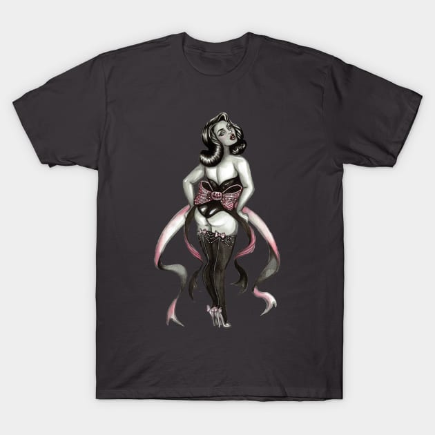 Pinktober Bow T-Shirt by The Art of Megan Mars